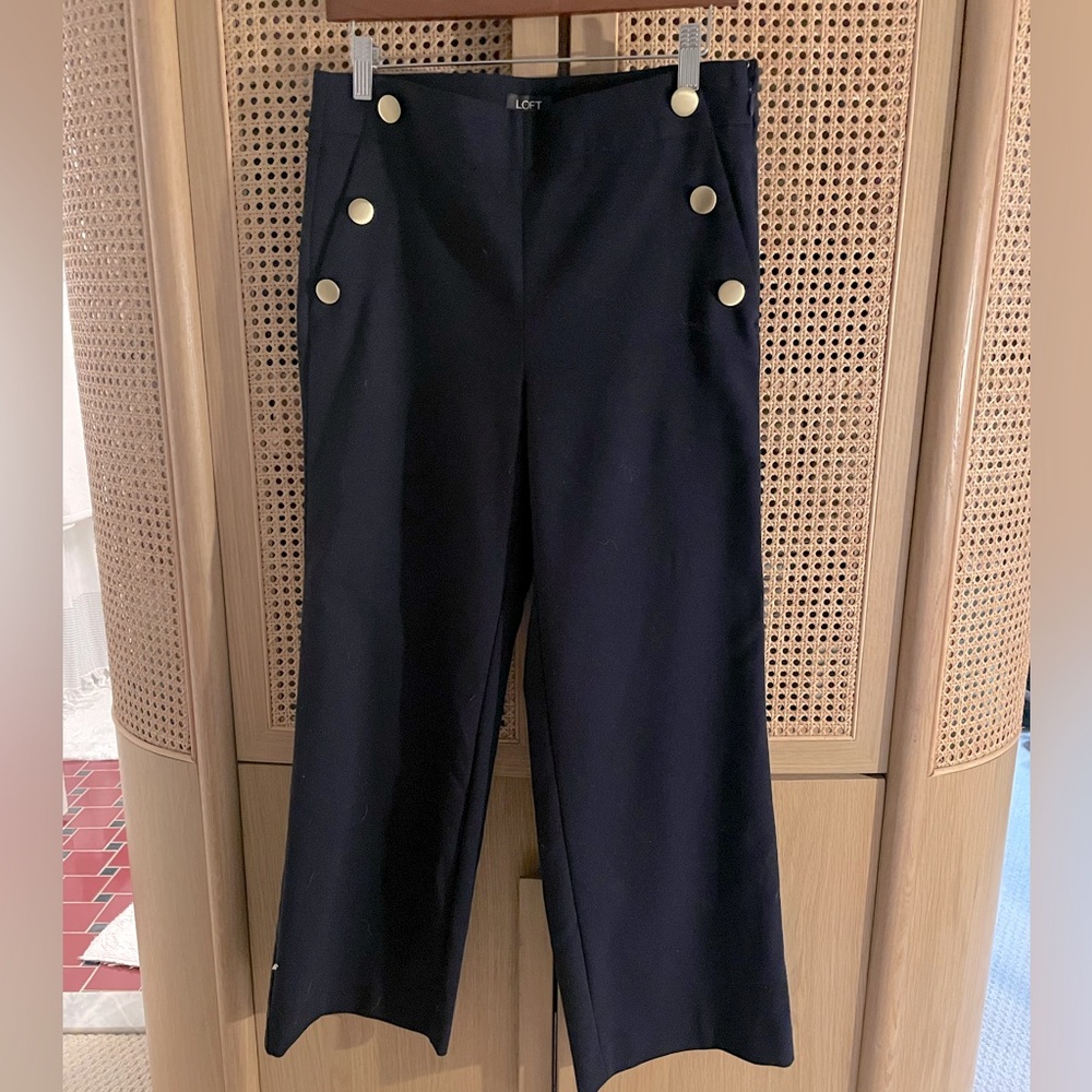 Loft High waist navy blue pants